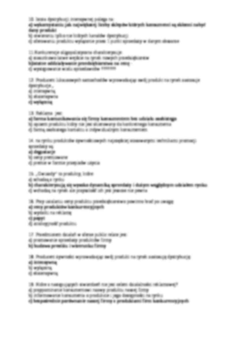 Egzamin z marketingu - test - strona 2