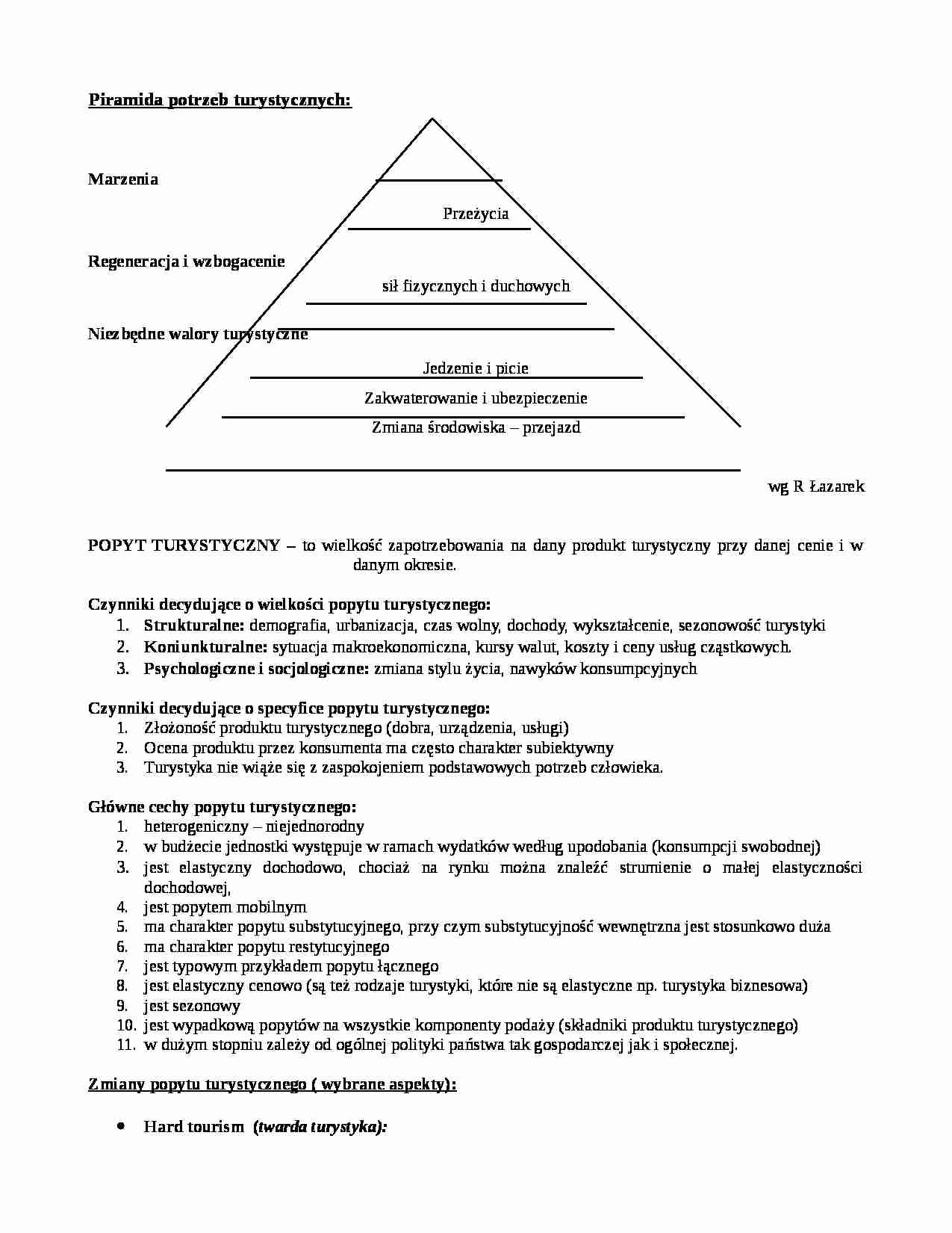 Piramida potrzeb turystycznych - strona 1