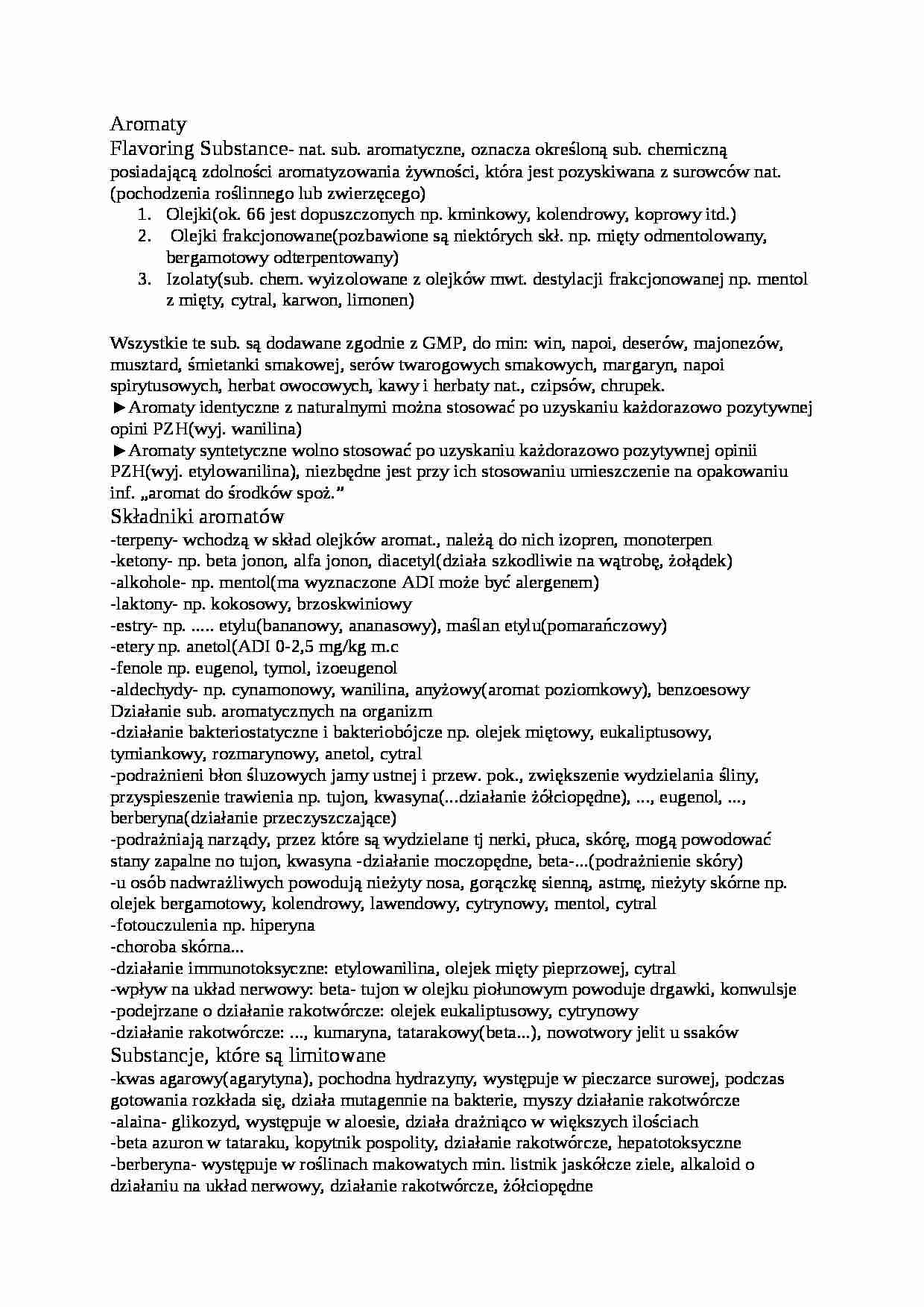 Aromaty-opracowanie - strona 1