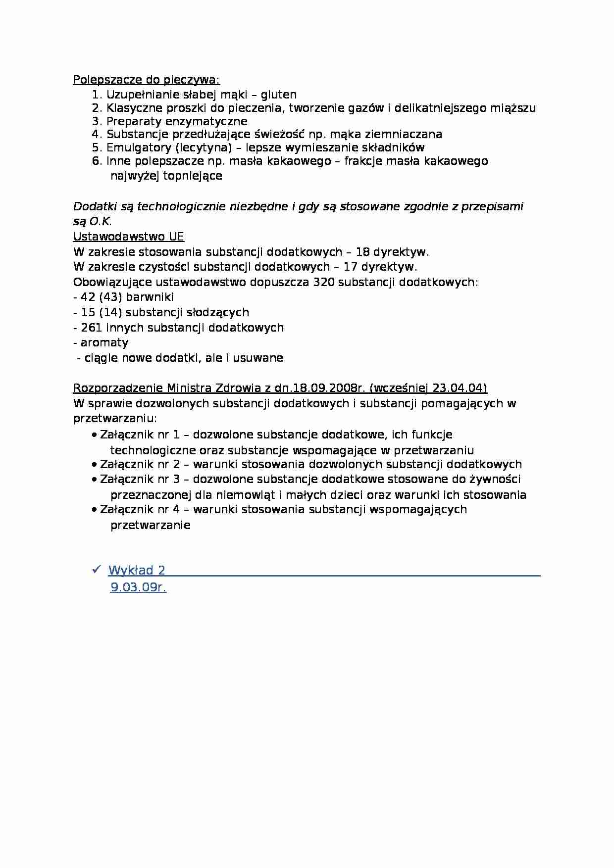 Polepszacze do pieczywa - strona 1