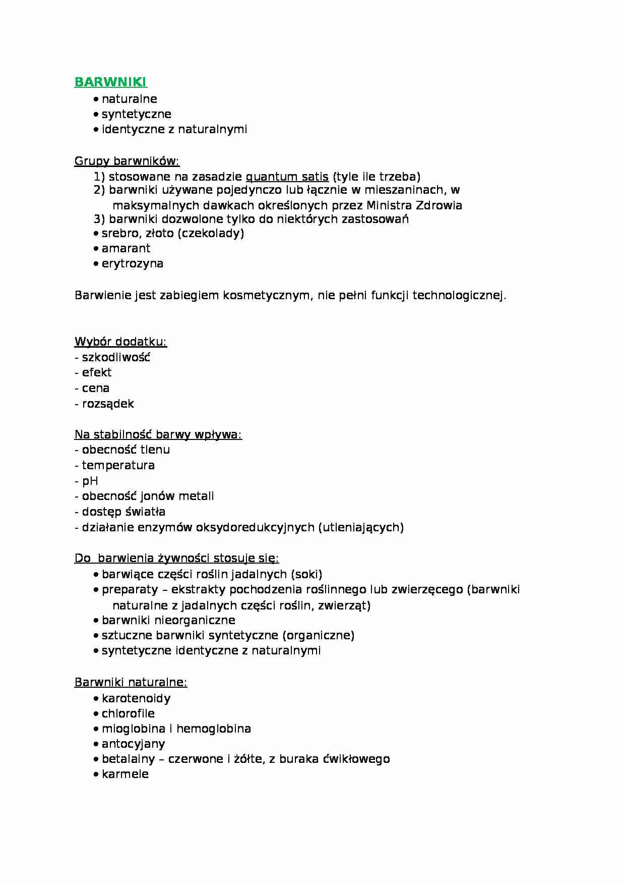 Barwniki-opracowanie - strona 1