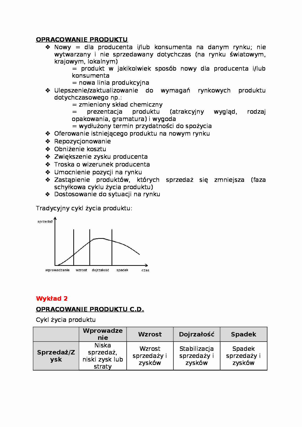 Opracowanie produktu - strona 1