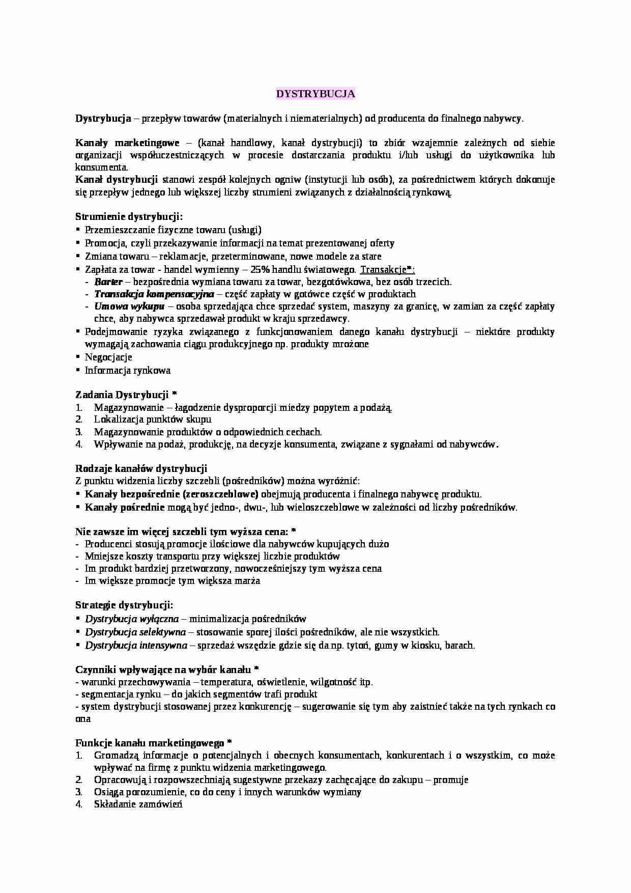 Dystrybucja-opracowanie - strona 1