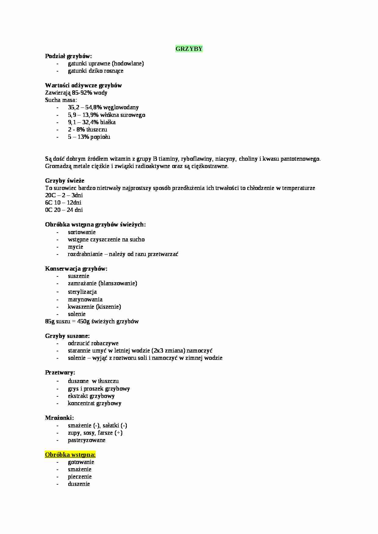Grzyby-opracowanie - strona 1