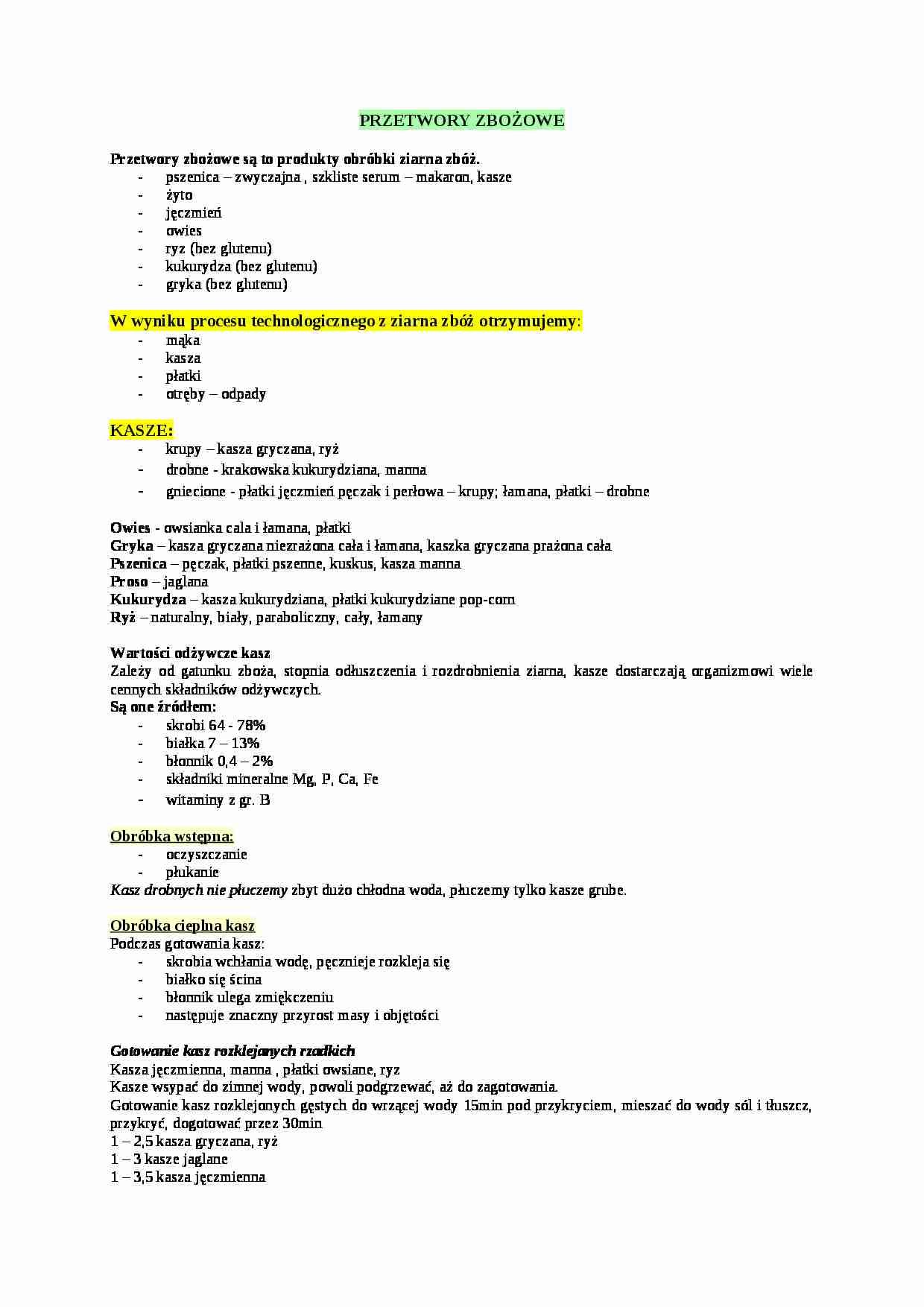 Przetwory zbożowe - strona 1