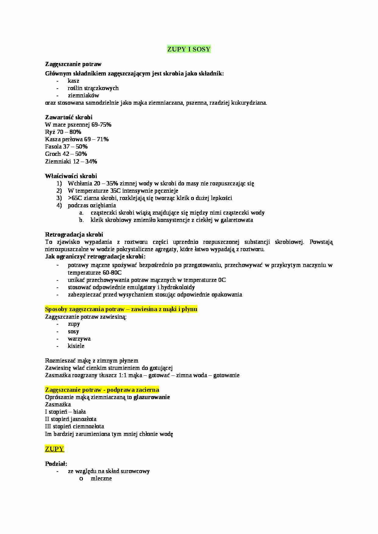 Zupy i sosy-zagęszczanie potraw - strona 1