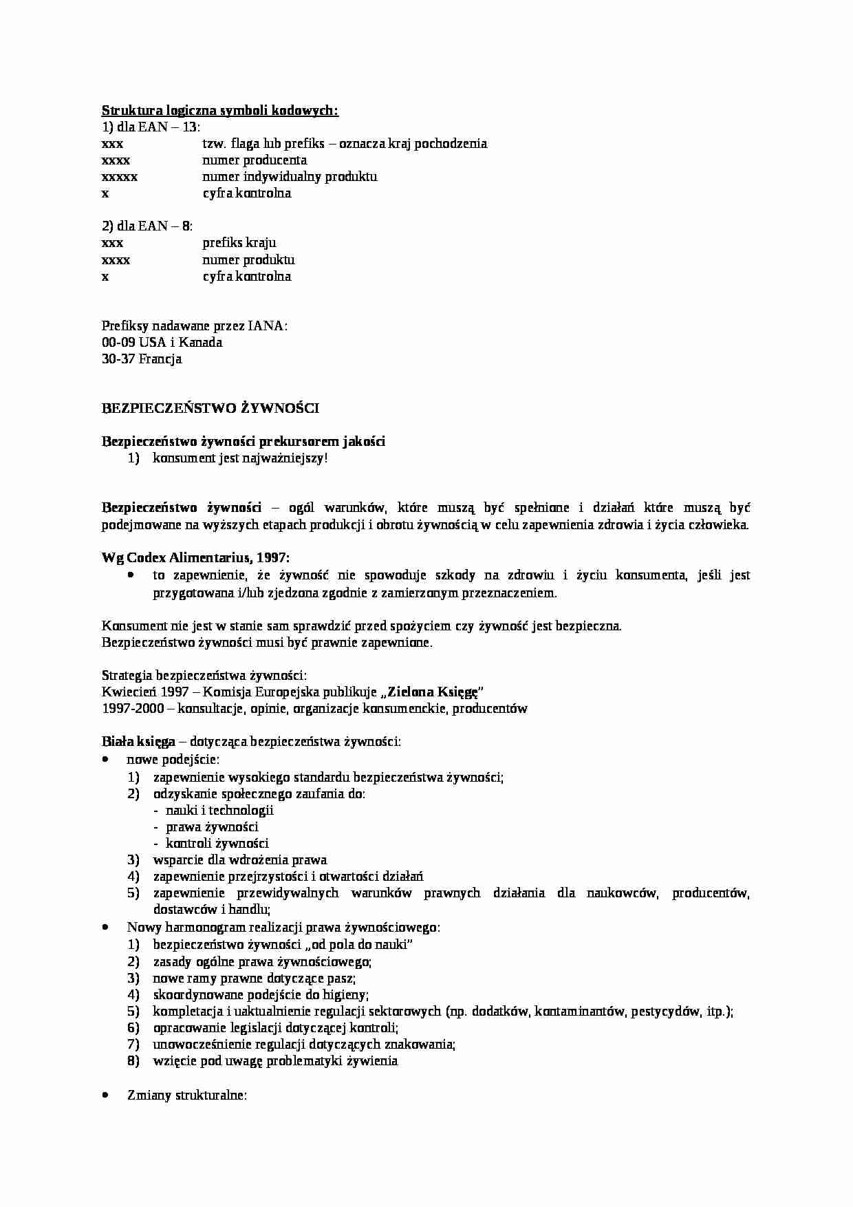 Struktura logiczna symboli kodowych - strona 1