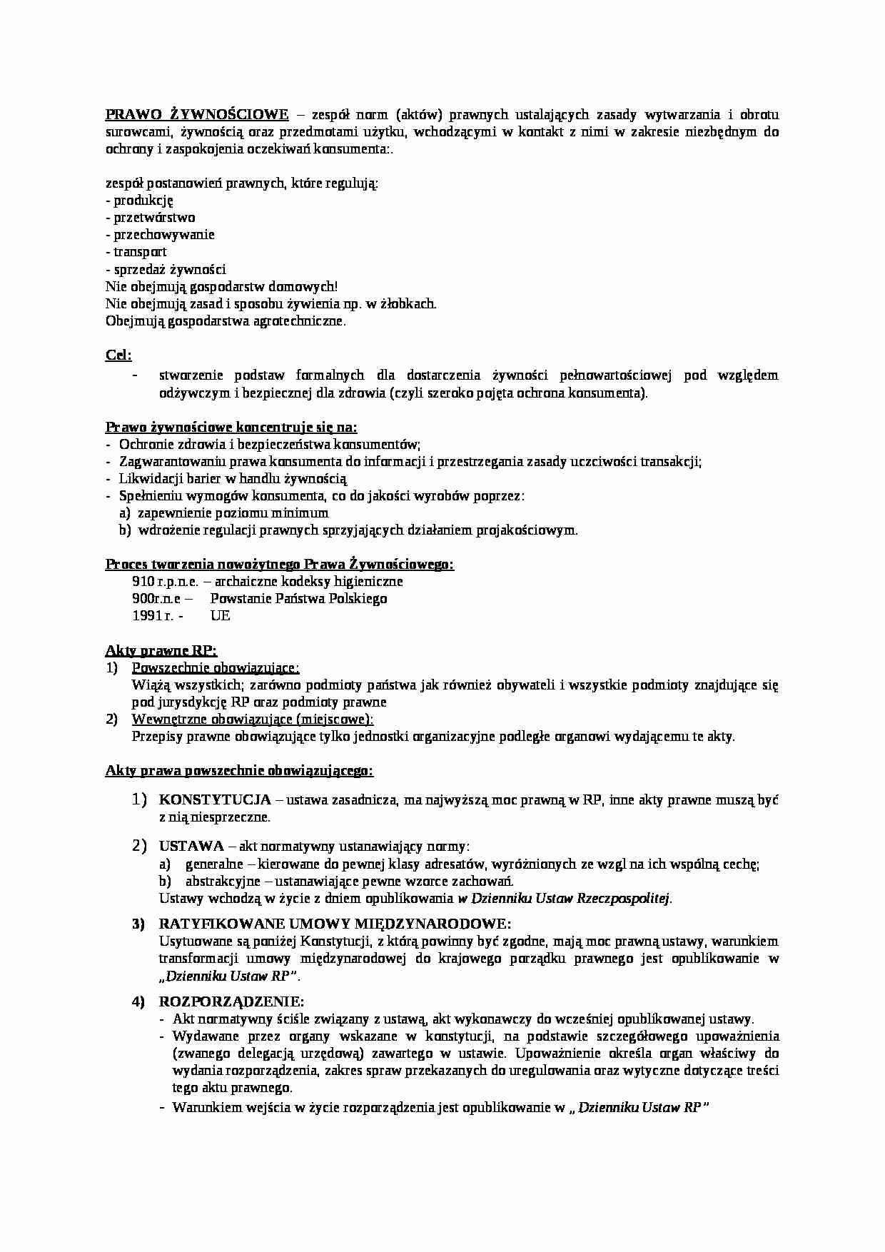 Prawo żywnościowe-wtęp - strona 1
