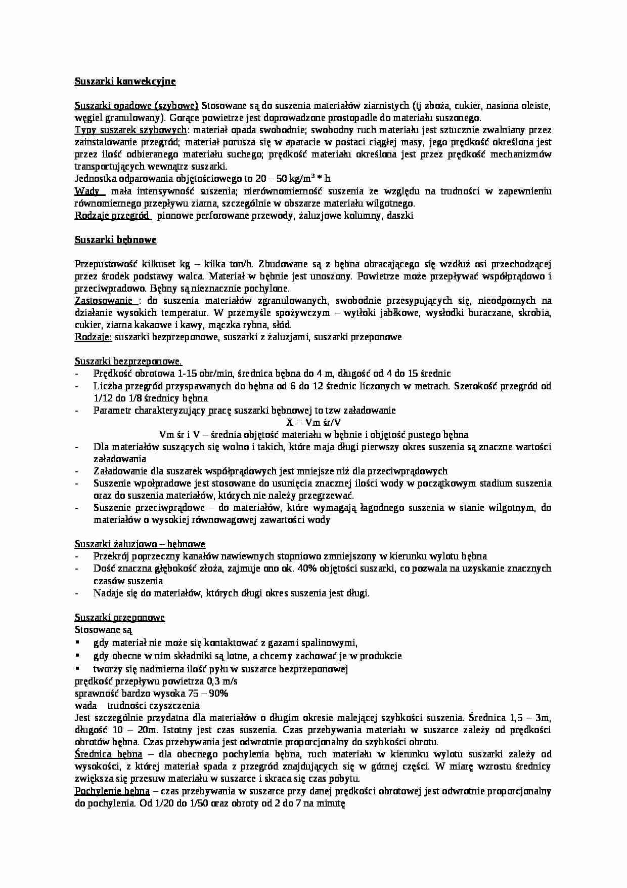 Suszarki konwekcyjne - strona 1