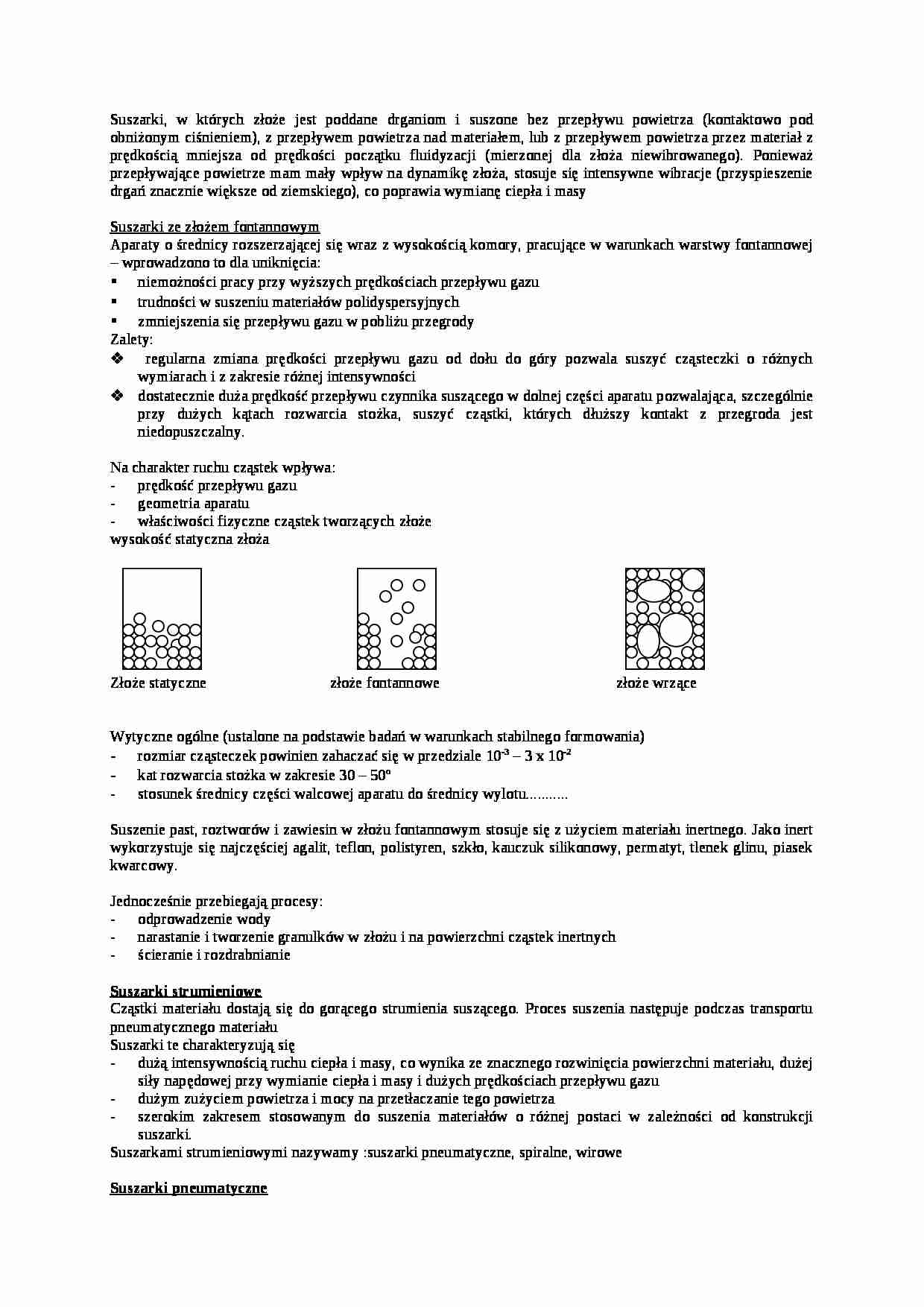 Suszarki ze złożem fontannowym - strona 1