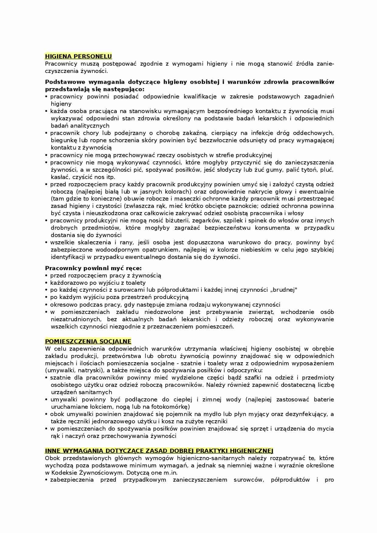 Higiena personelu - strona 1