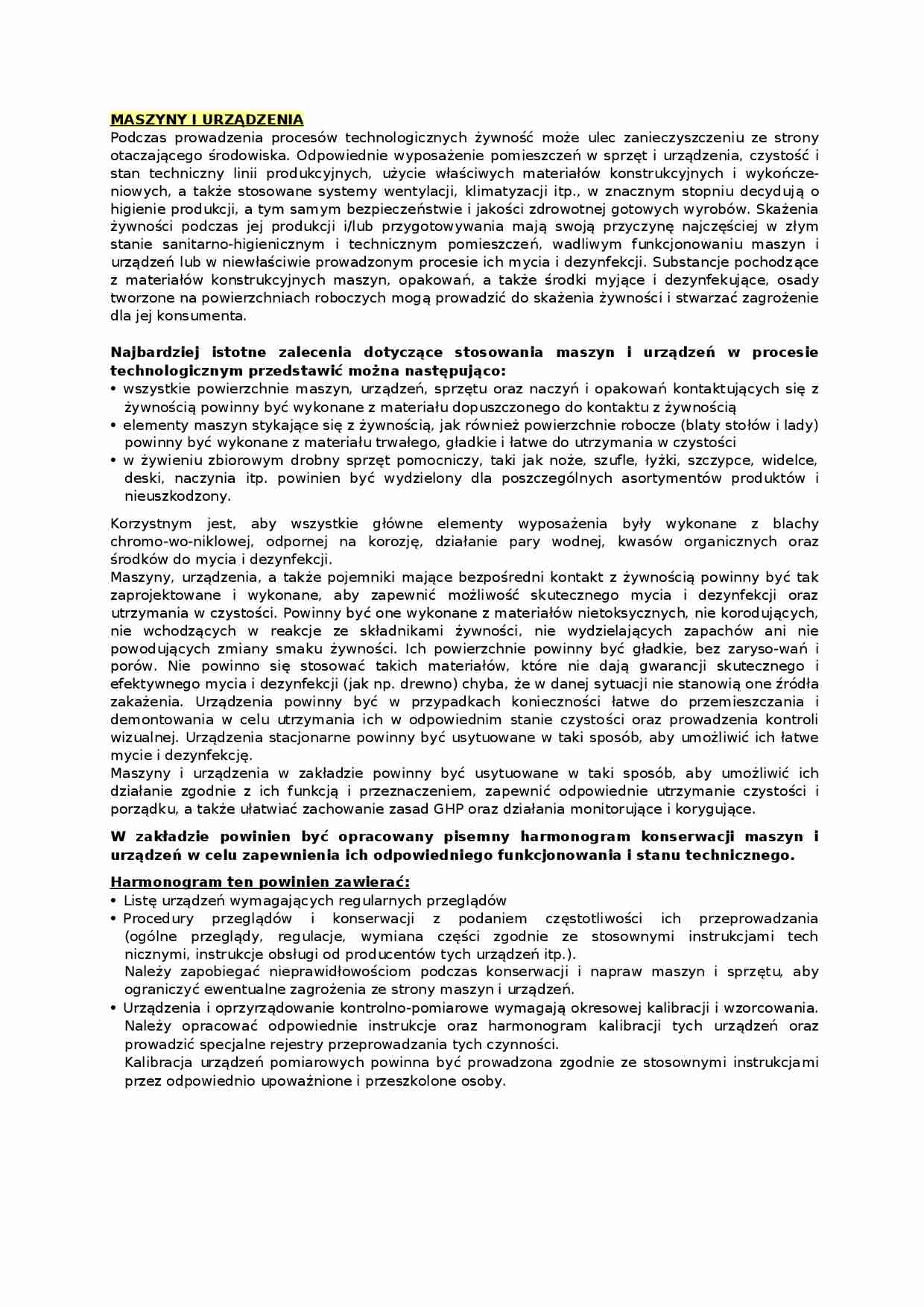 Maszyny i urządzenia-opracowanie - strona 1