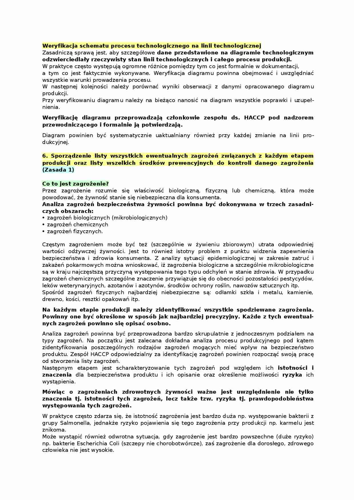 Weryfikacja schematu procesu technologicznego na linii technologicznej - strona 1