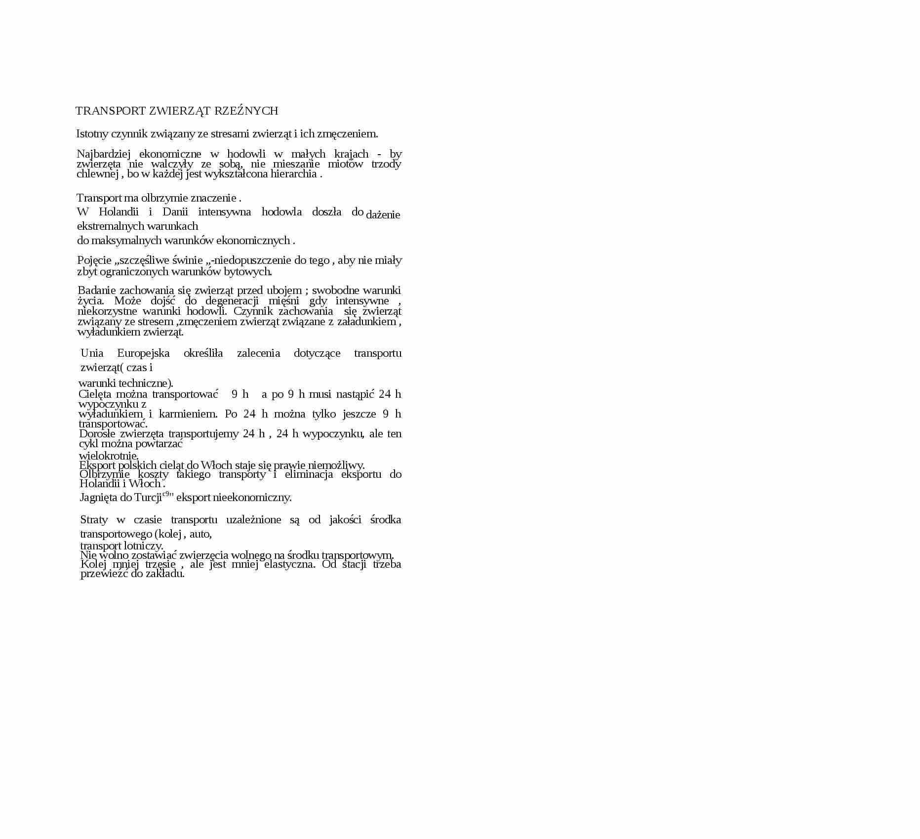 Transport zwierząt rzeźnych - strona 1