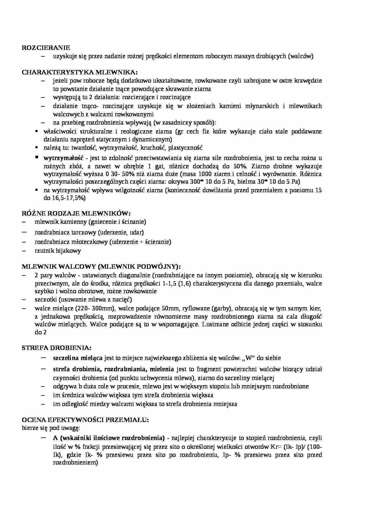 Charakterystyka mlewnika - strona 1