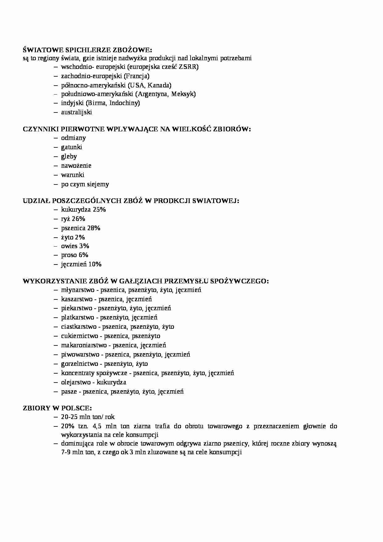 Światowe spichlerze zbożowe - strona 1