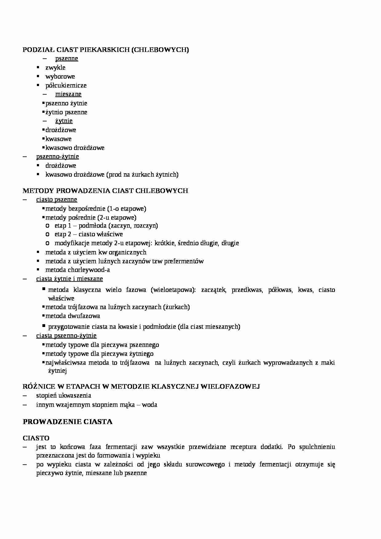 Podział ciast piekarskich - strona 1