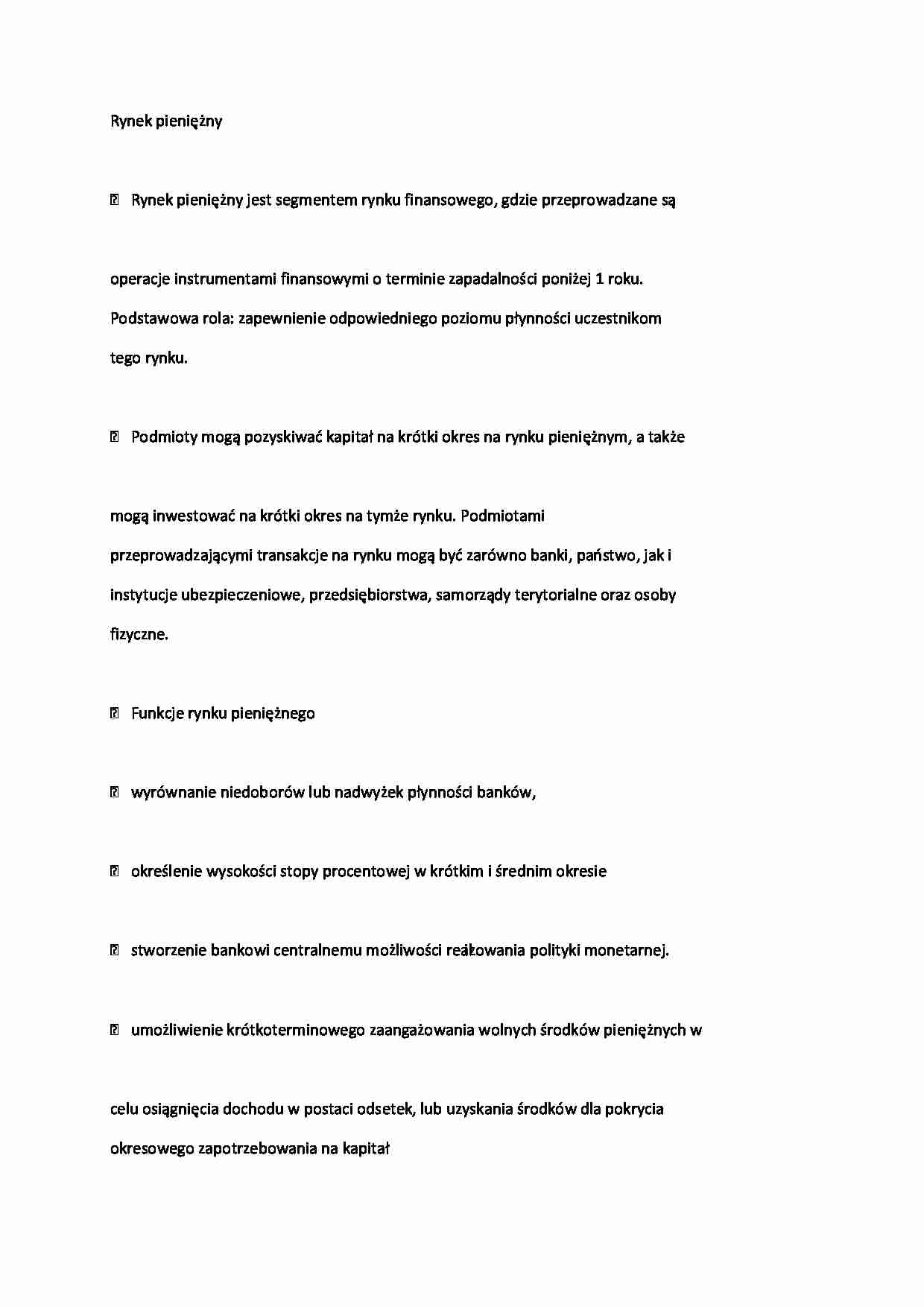 Rynek pieniężny 1 - strona 1