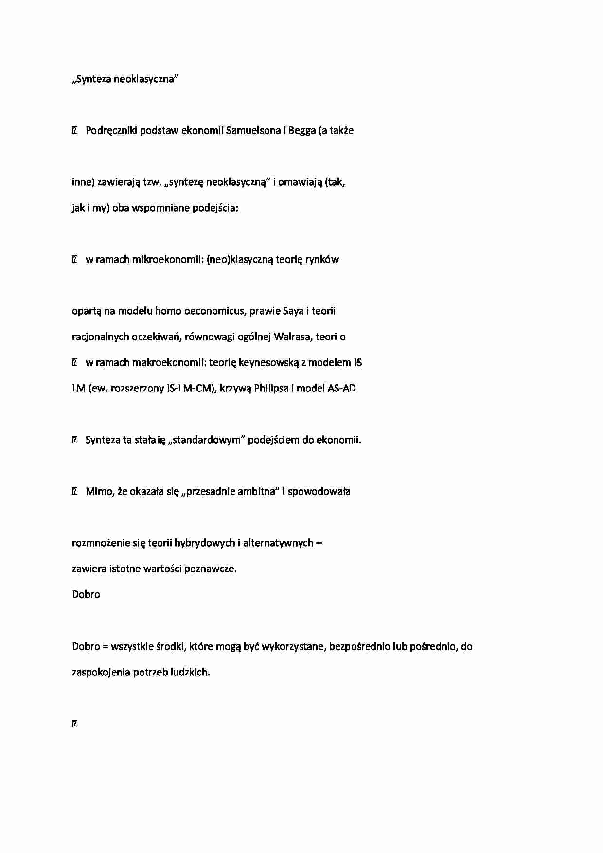 Dobro, rzadkość, wartość - strona 1