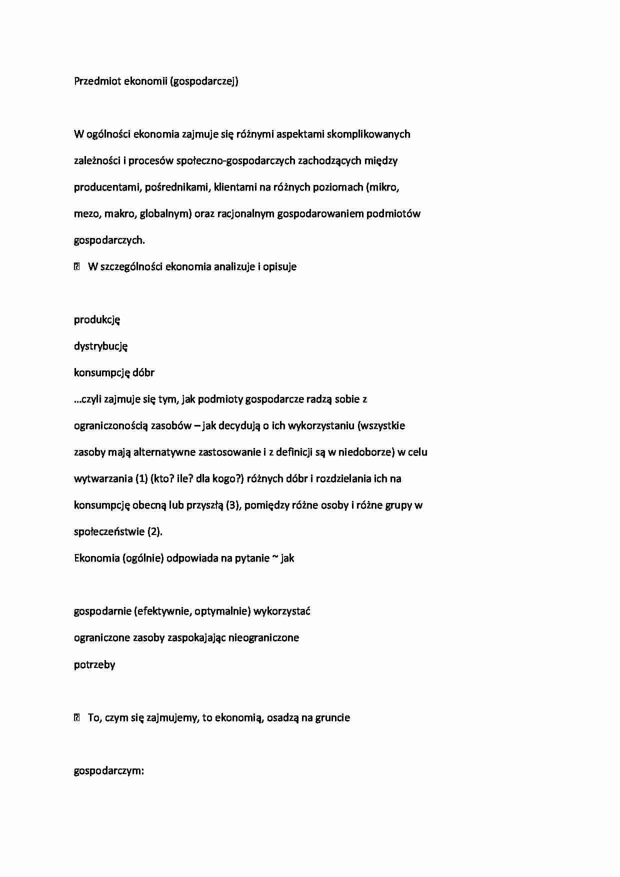 Ekonomia, gospodarka 1 - strona 1