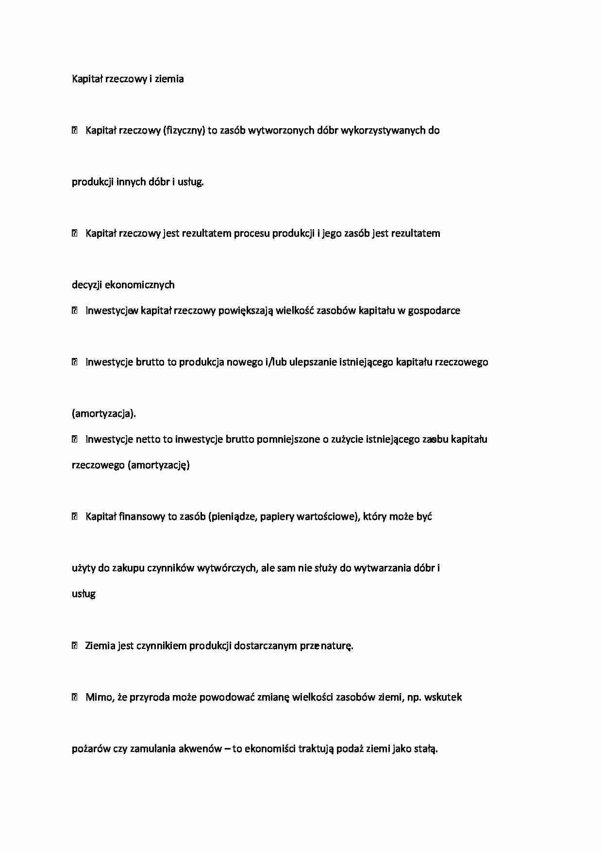 Mikroekonomia - pojecie kapitału - strona 1