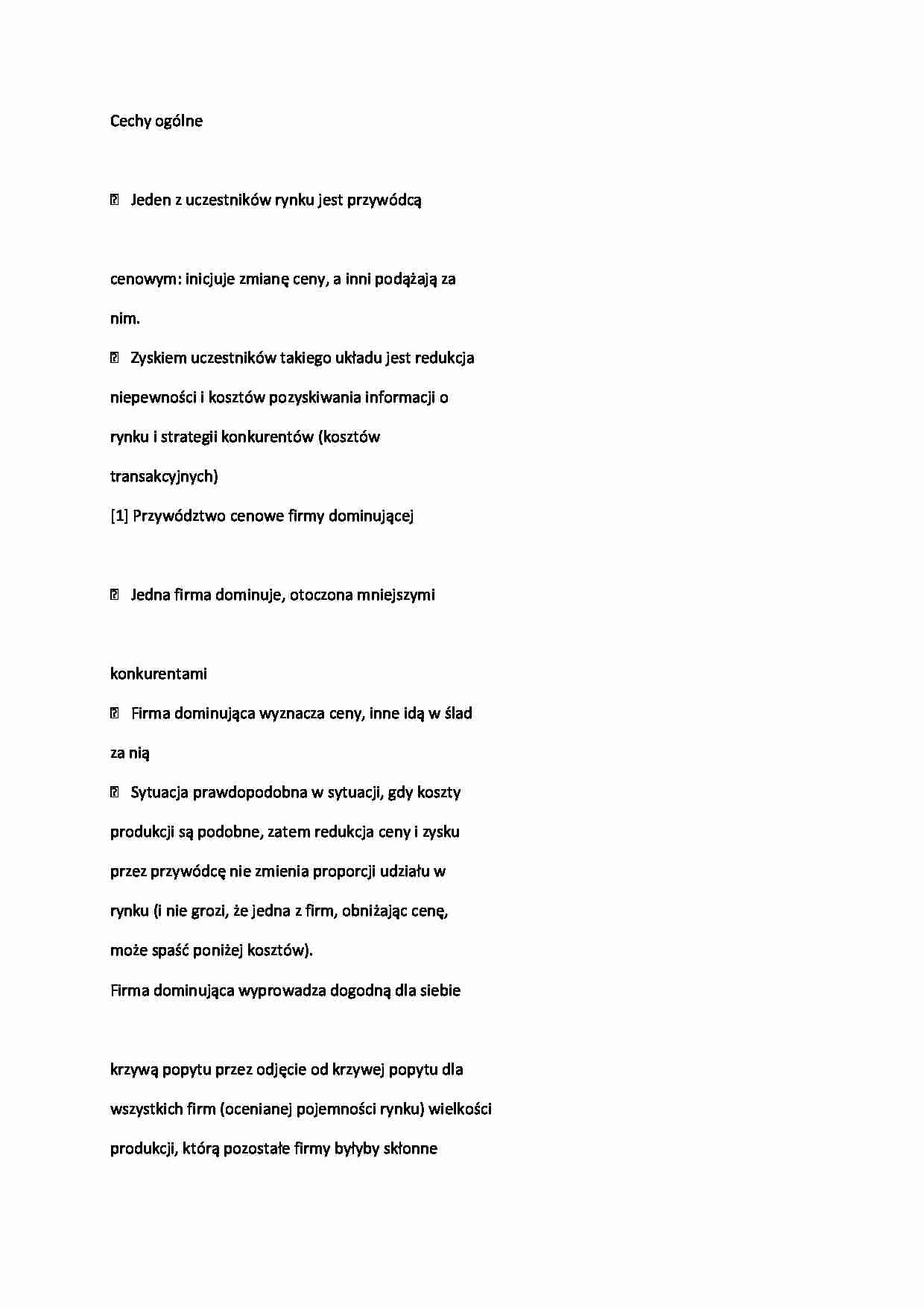 Mikroekonomia - Oligopol 2 - strona 1