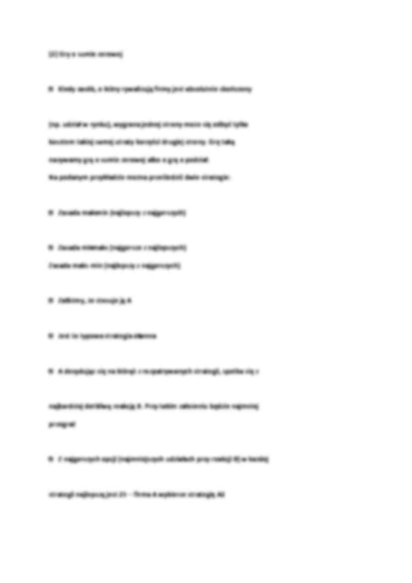 Mikroekonomia - Strategie gier - strona 2