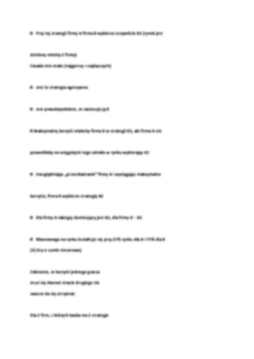 Mikroekonomia - Strategie gier - strona 3