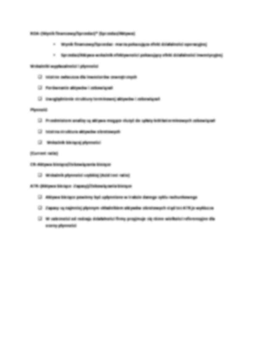 Finanse - wykład 3b -  Typy analizy finansowej - strona 3