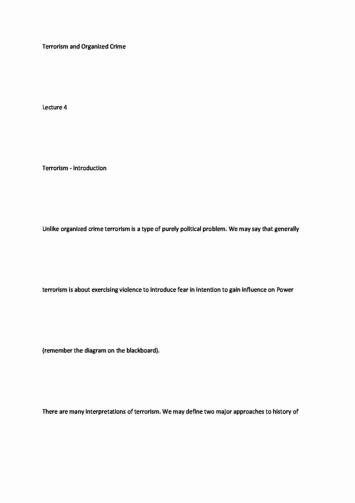 Terrorism and organised crime 4 - strona 1