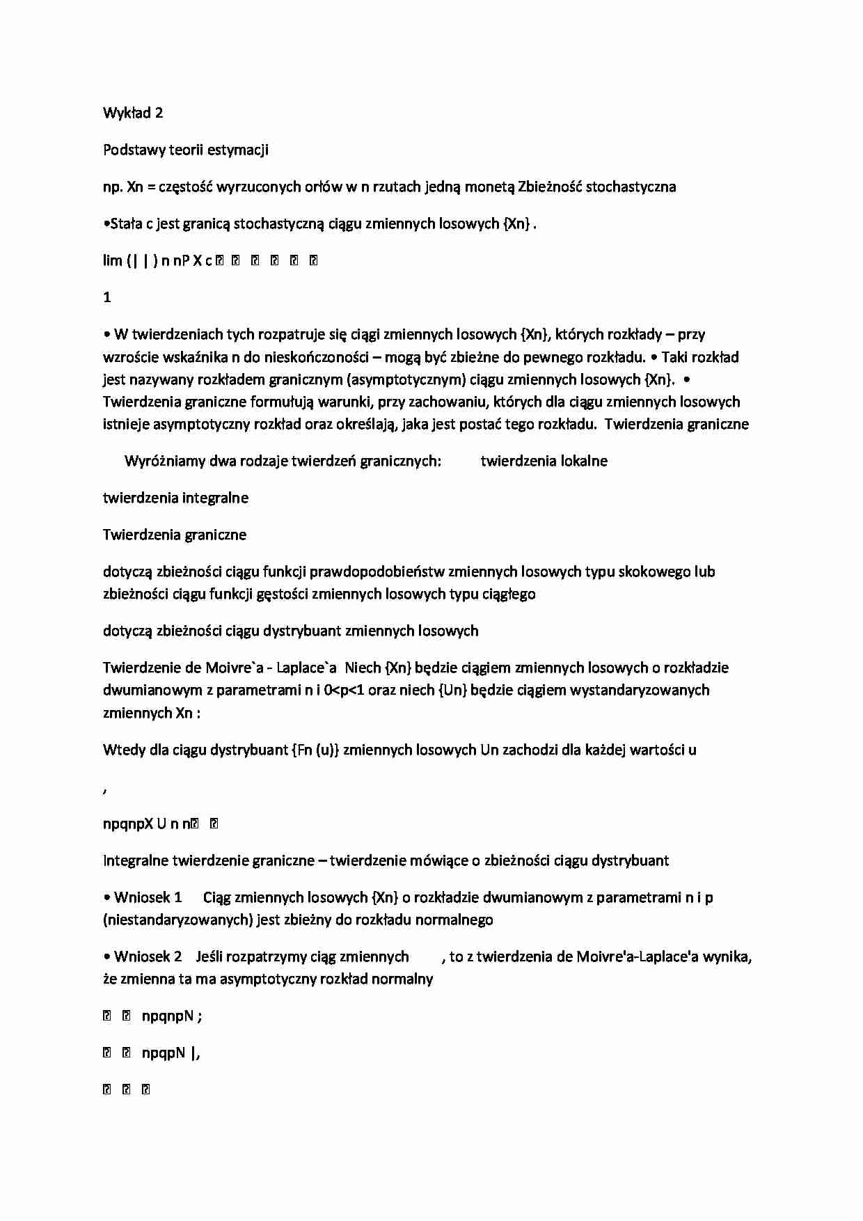 Statystyka - wykład 2 - strona 1