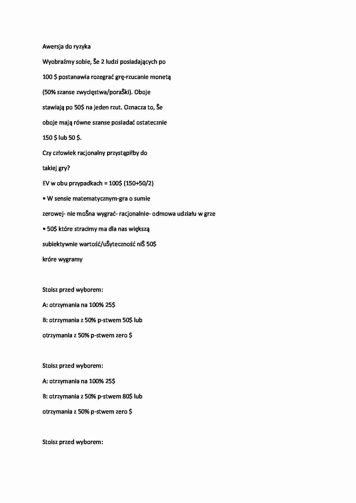Finanse behawioralne 2c - strona 1