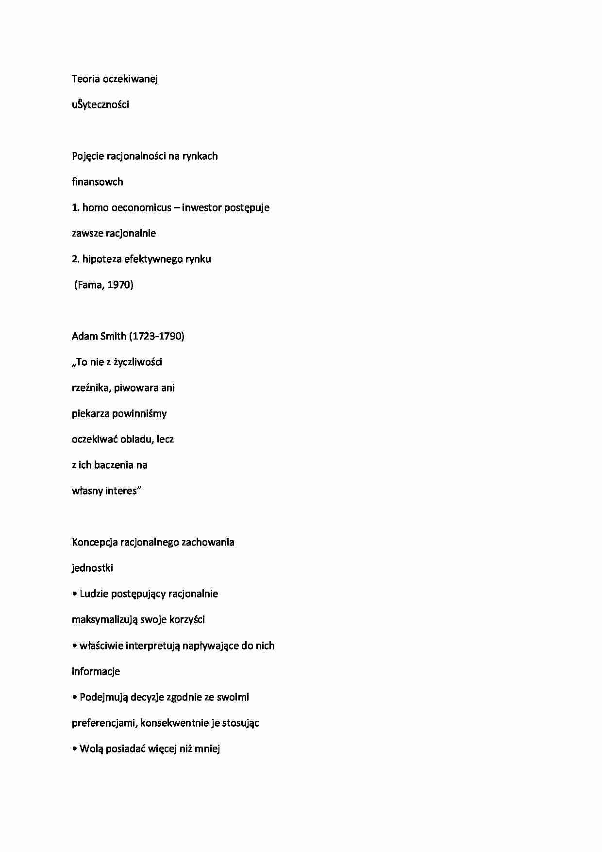 Finanse behawioralne 3 - strona 1