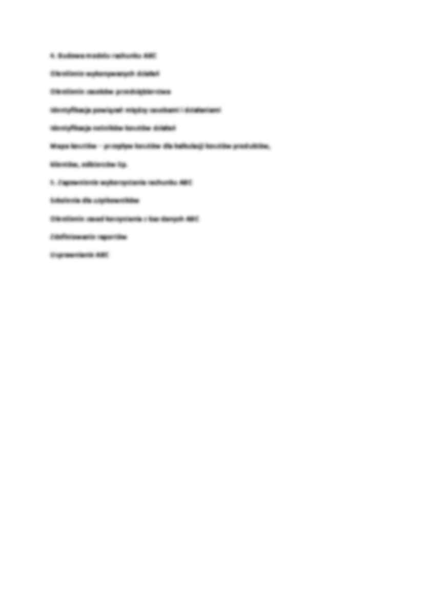 Rachunek kosztów - wdrażanie ABC - strona 2
