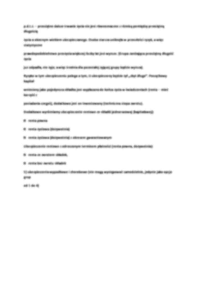 Ubezpieczenia - wykład 4 - strona 2