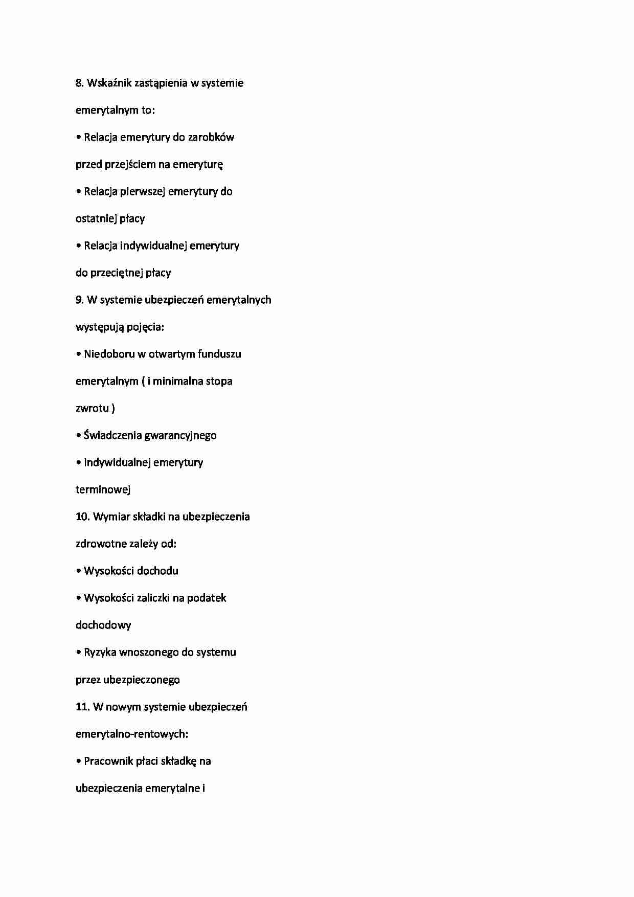 Ubezpieczenia - test 3 - strona 1