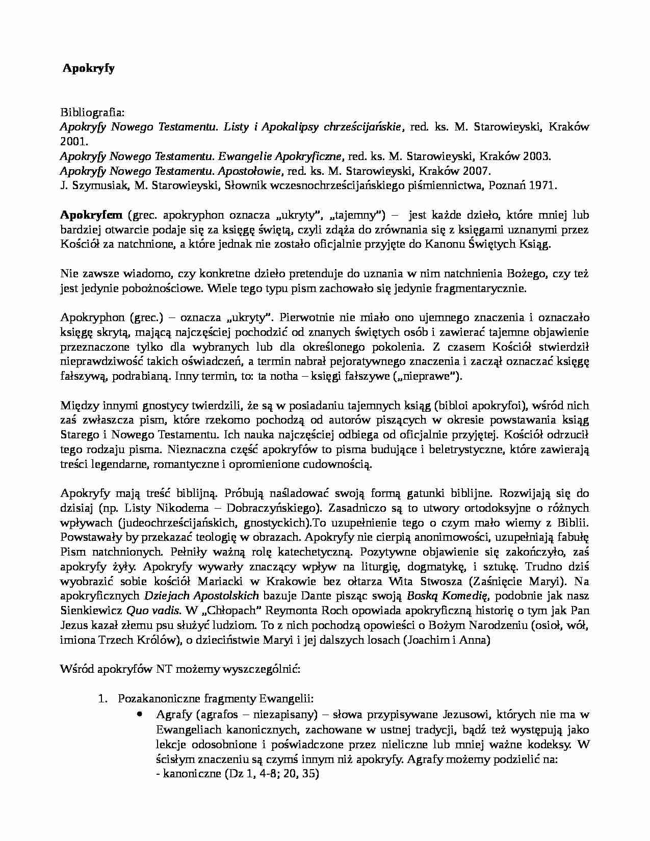 Apokryfy Nowego Testamentu - strona 1
