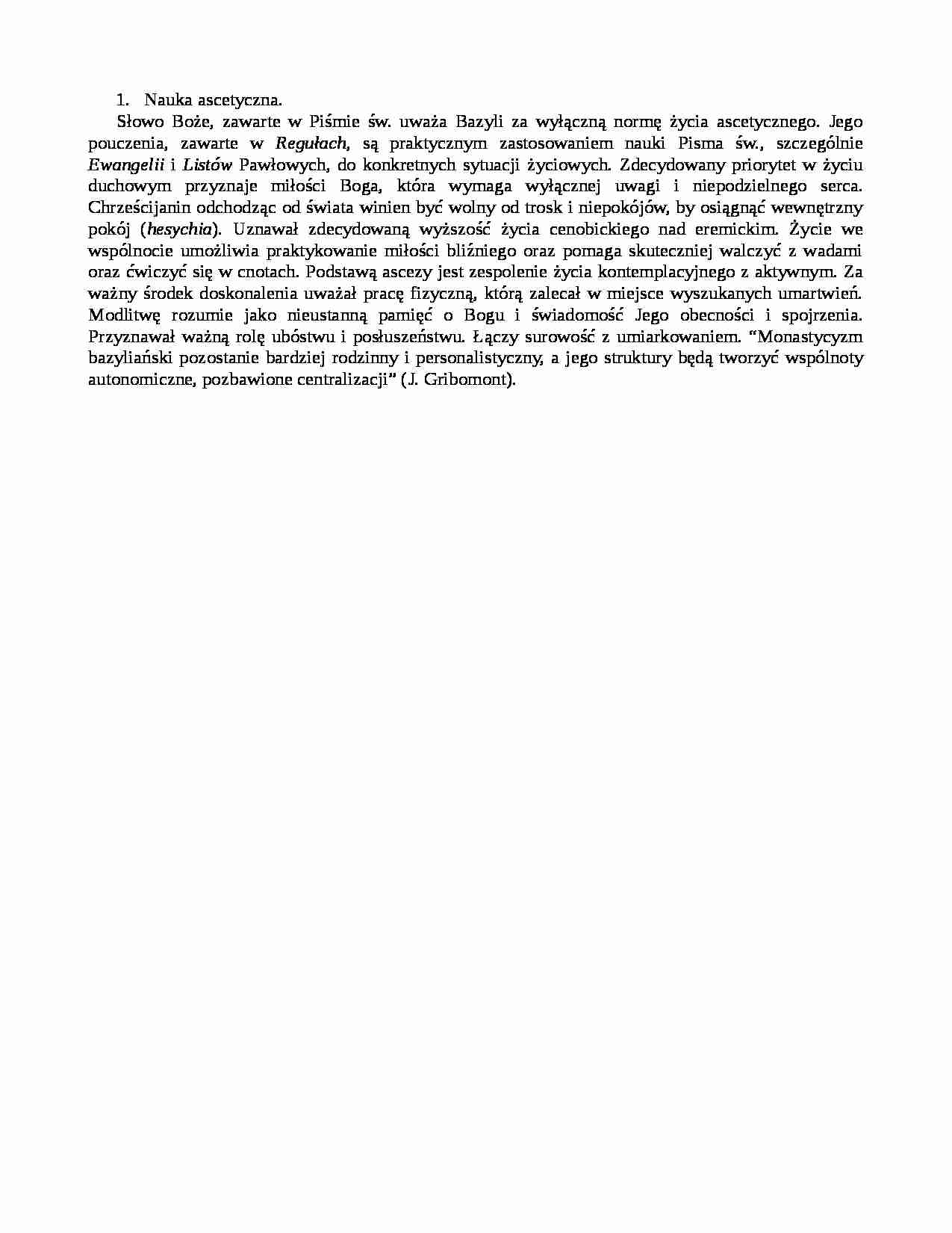 Nauka ascetyczna - definicja - strona 1