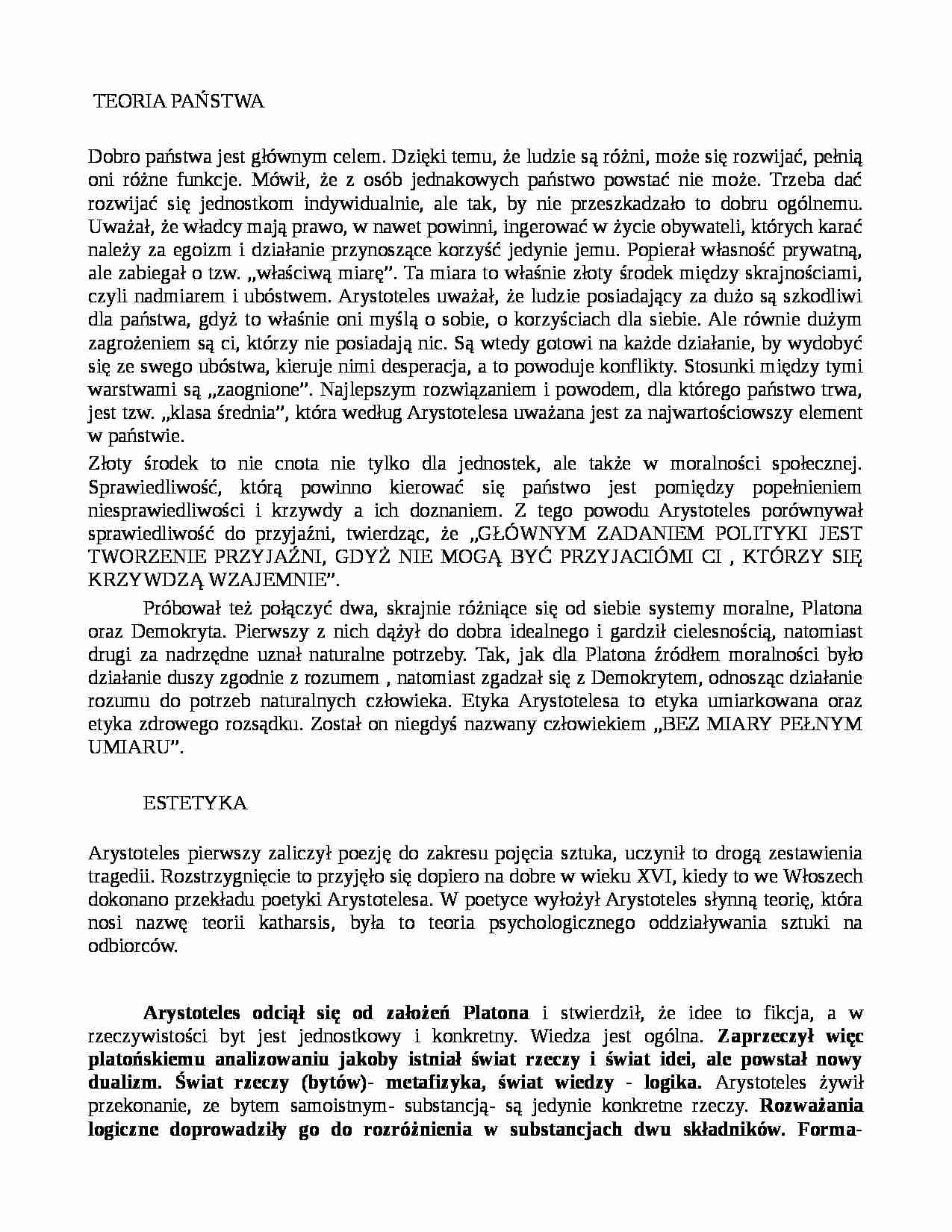 Podział teorii państwa - strona 1