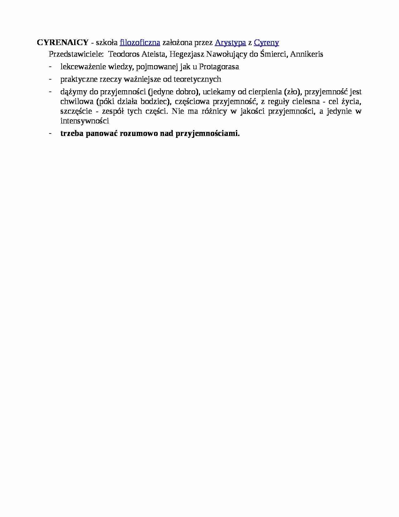 Cyrenaicy i przedstawiciele - strona 1