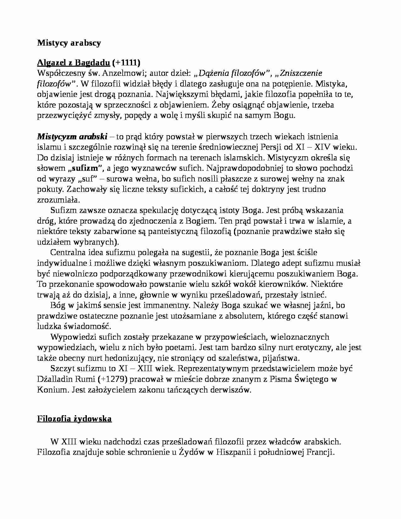 Mistycy arabscy - przedstawiciele - strona 1