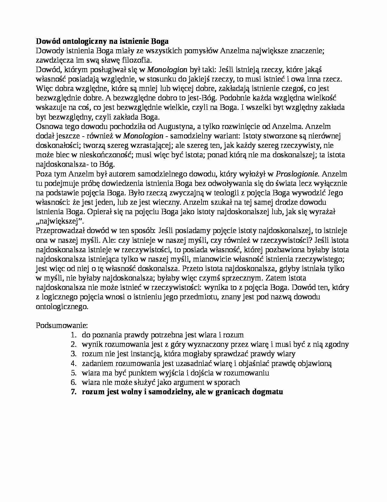 Dowód ontologiczny na istnienie Boga - strona 1