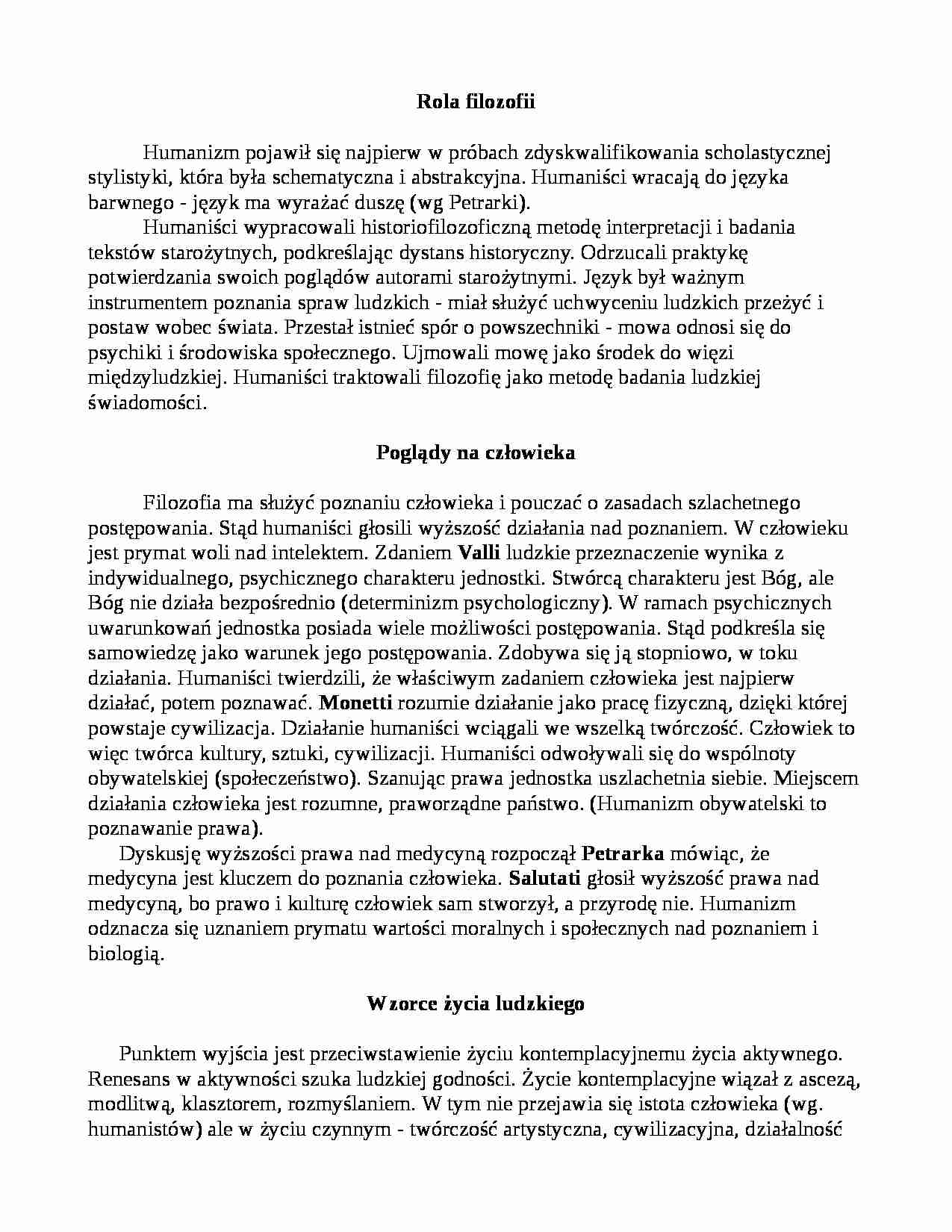 Rola filozofii w życiu - strona 1