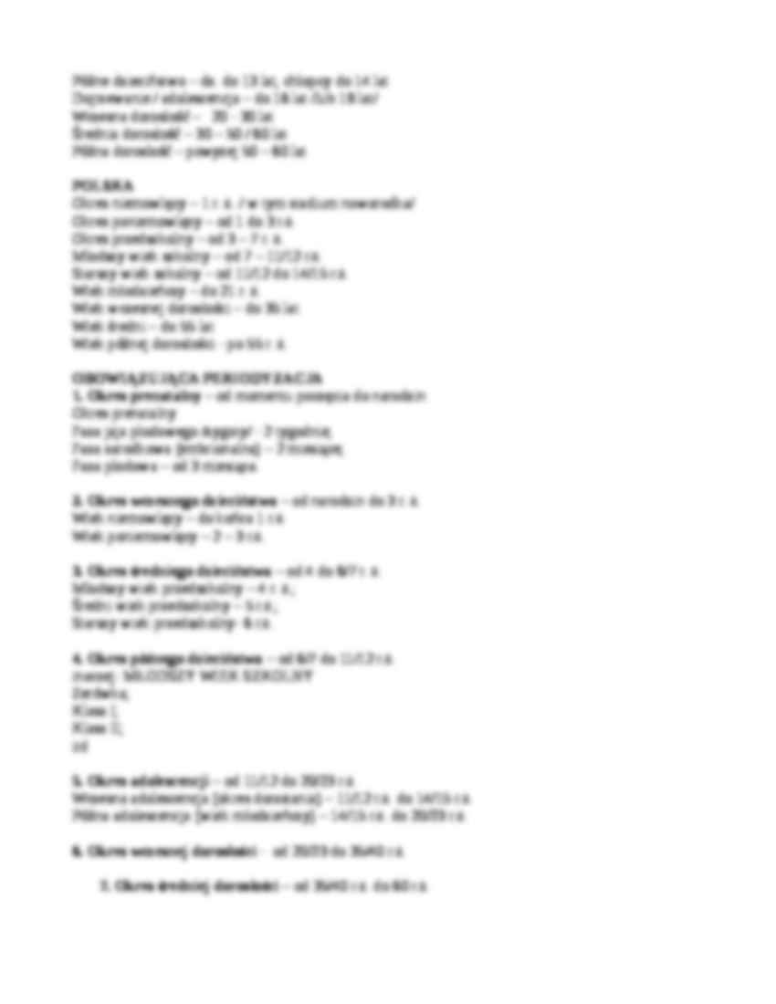 Periodyzacja Rozwoju - strona 2