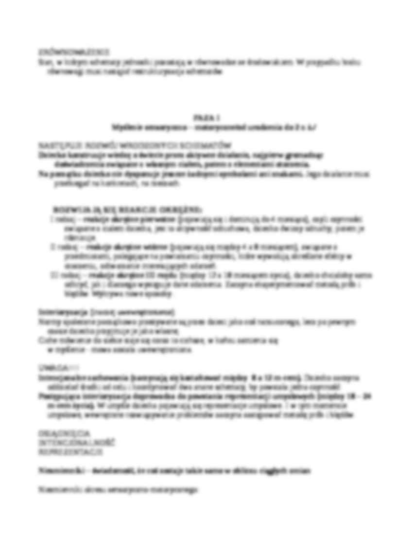 Rozwój myślenia-koncepcja Jeana Piageta - strona 2