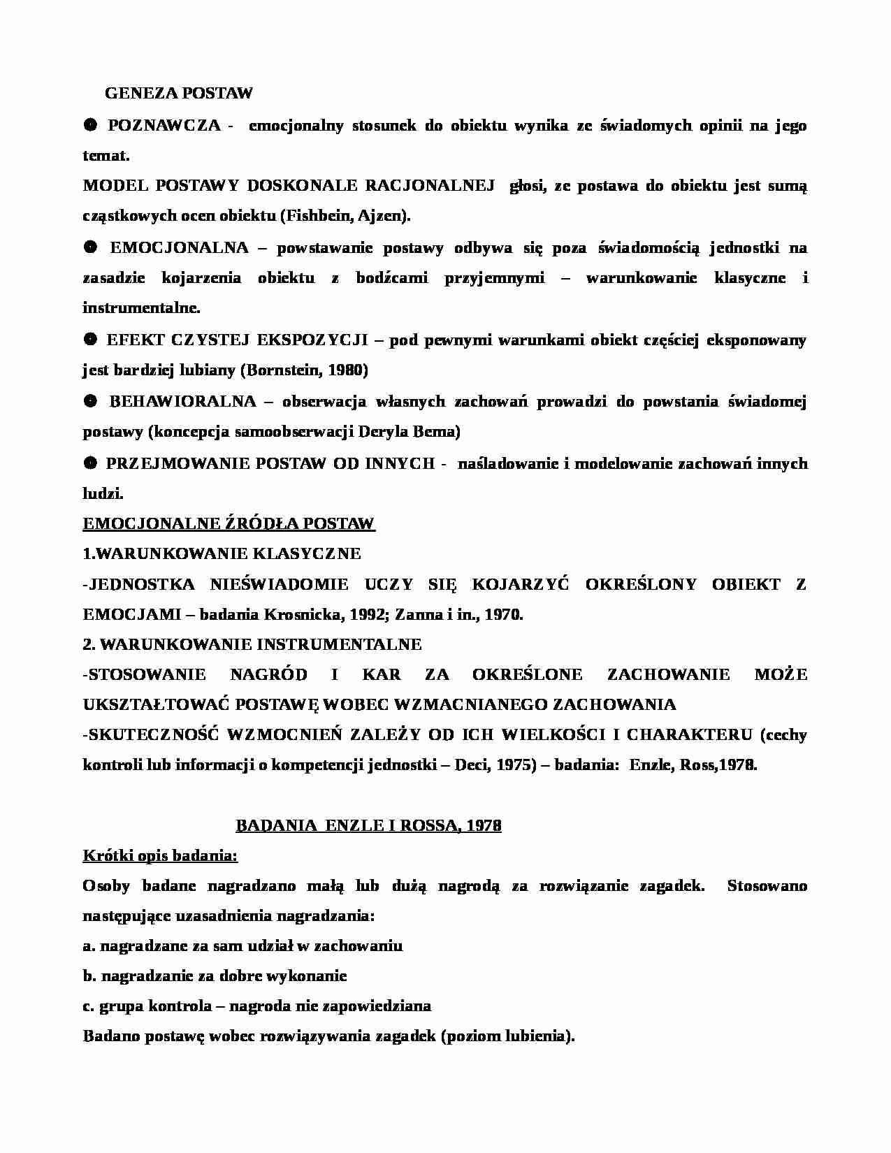 Geneza postaw - strona 1