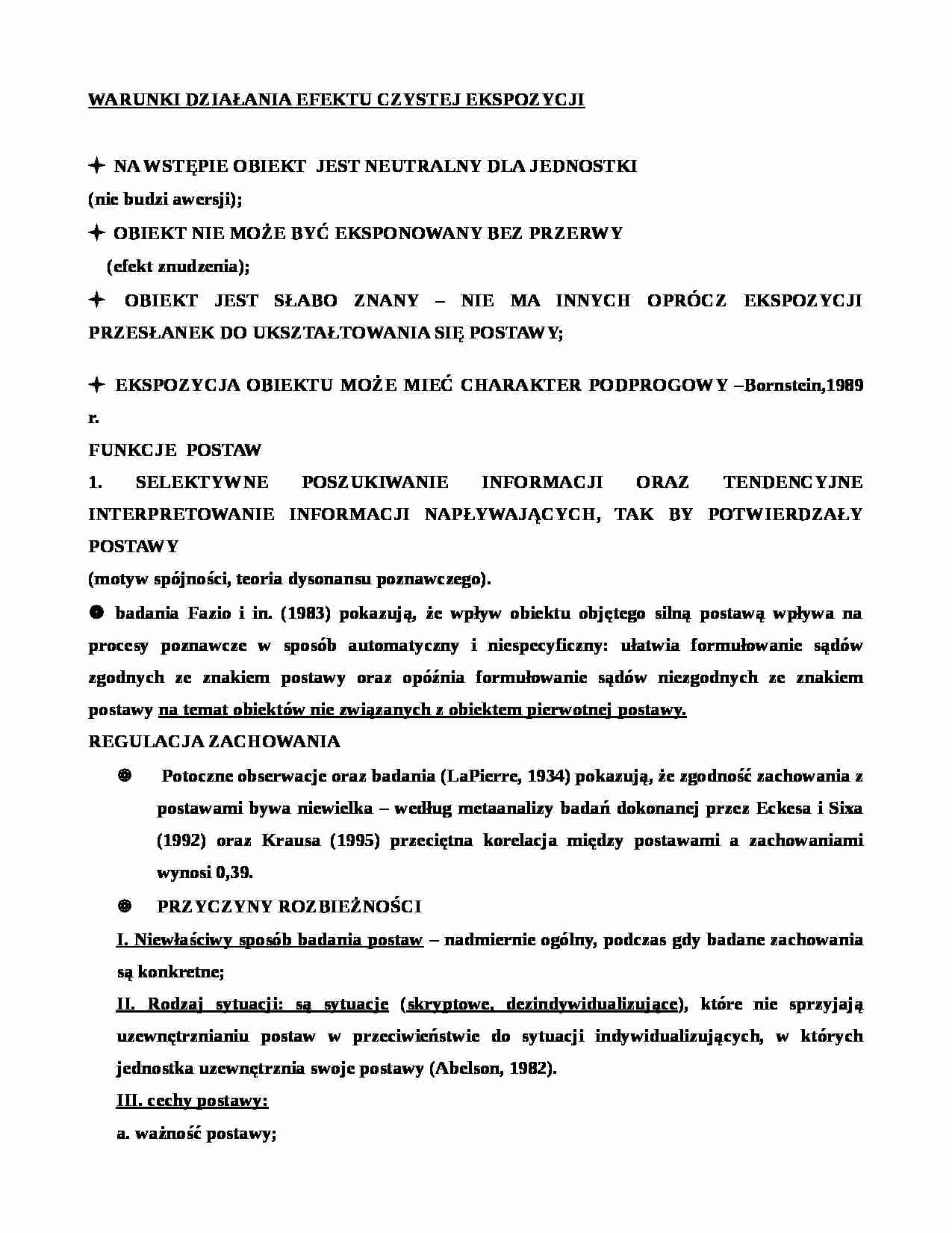Warunki działania efektu czystej ekspozycji - strona 1
