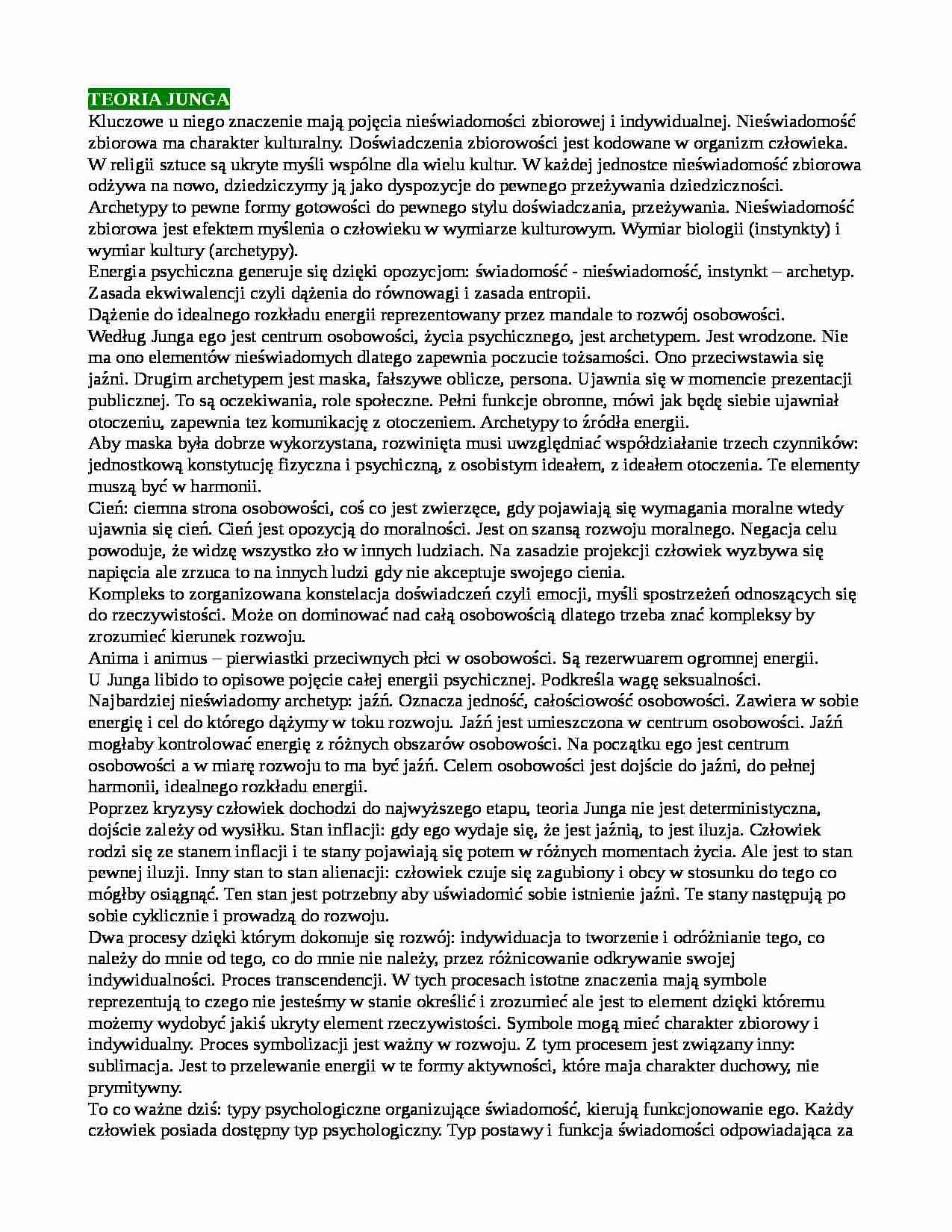 Teoria Jung - strona 1