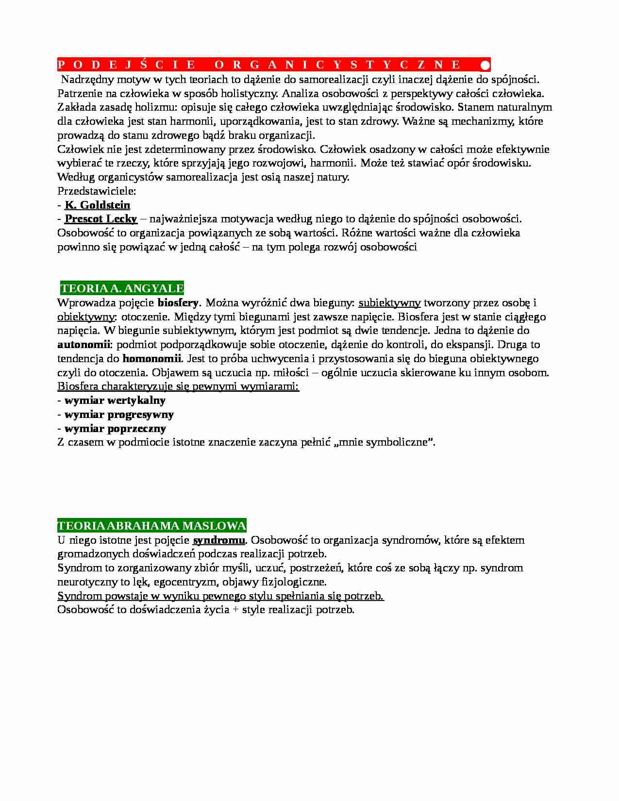 Podejście organicystyczne - strona 1