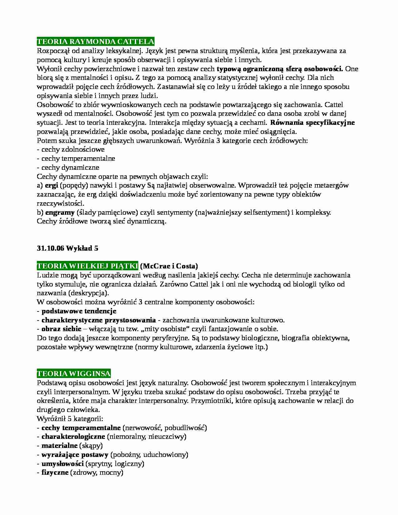 Teoria Raymonda Cattela - strona 1